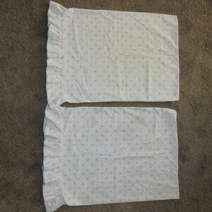 Lot of 2 Vintage Springmaid Heart Tulip Floral Country Cottage Ruffle Pillowcase